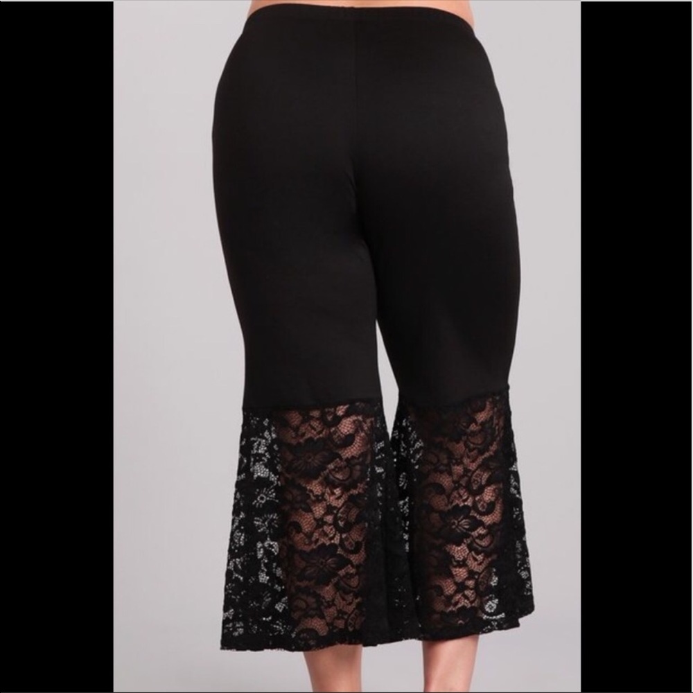 Black lace leggings